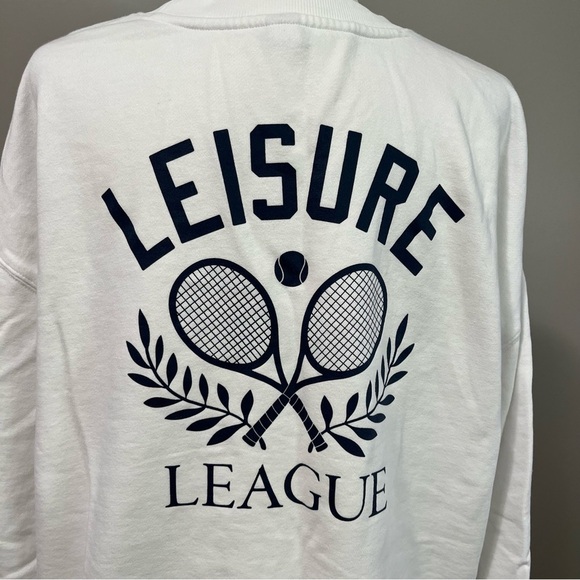 Old Navy Oversized Tunic Crewneck Sweatshirt White - Picture 7 of 12